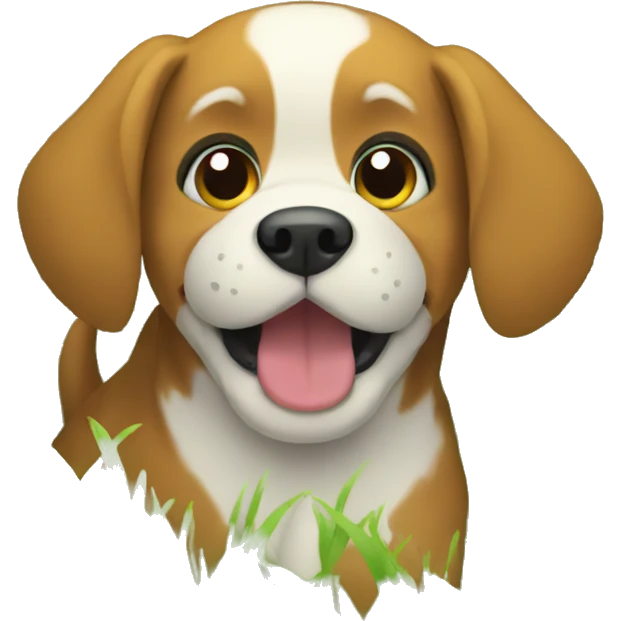 dog in the grass emoji