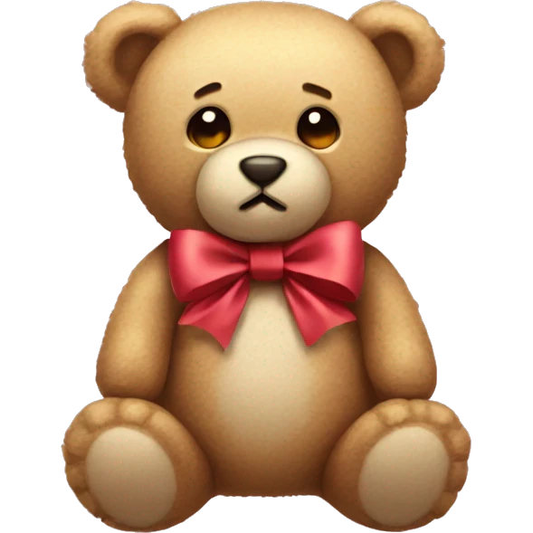 Teddybear with a bow emoji