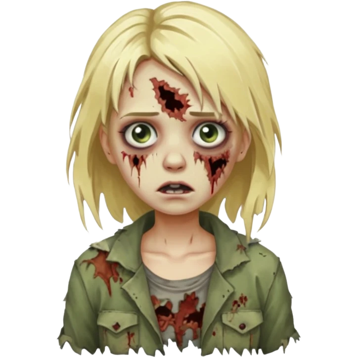 girl zombie with blonde hair emoji