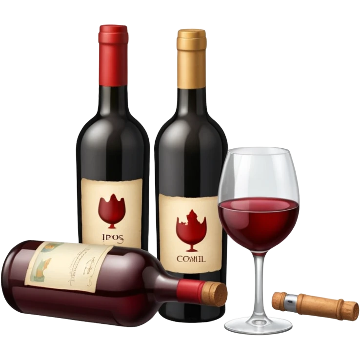 Bottle of wine emoji