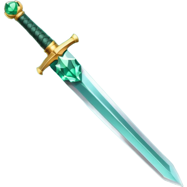 simple sword with a gemstone in the hilt, emoji style, clean, readable emoji