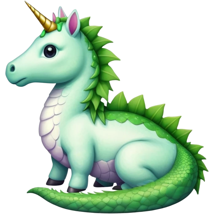 unicorn with a lizard on it  emoji