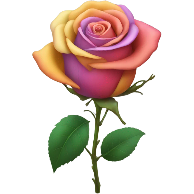 Rose multiple colour emoji