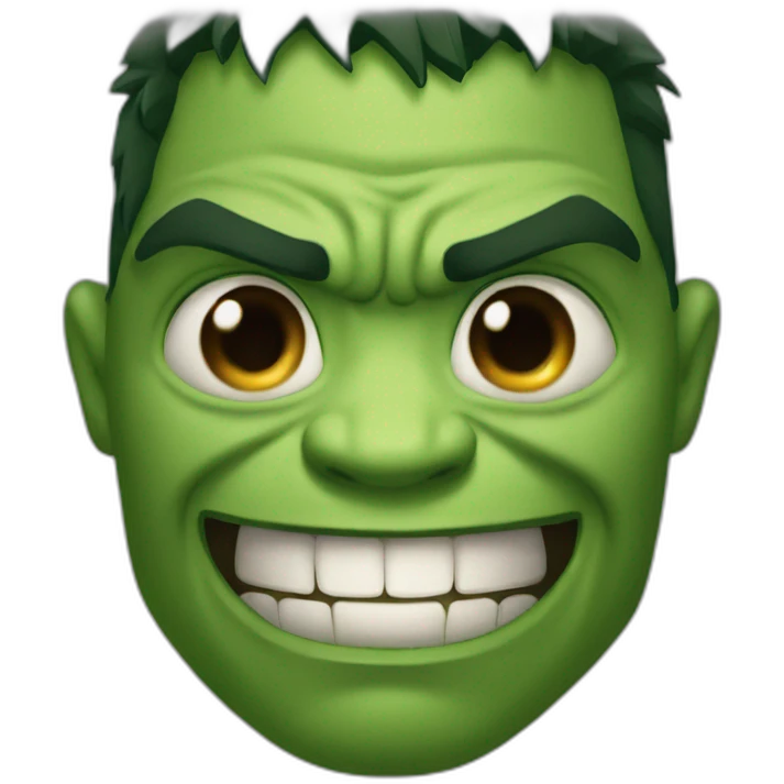 when hulk laughs, tears come out of his eyes emoji