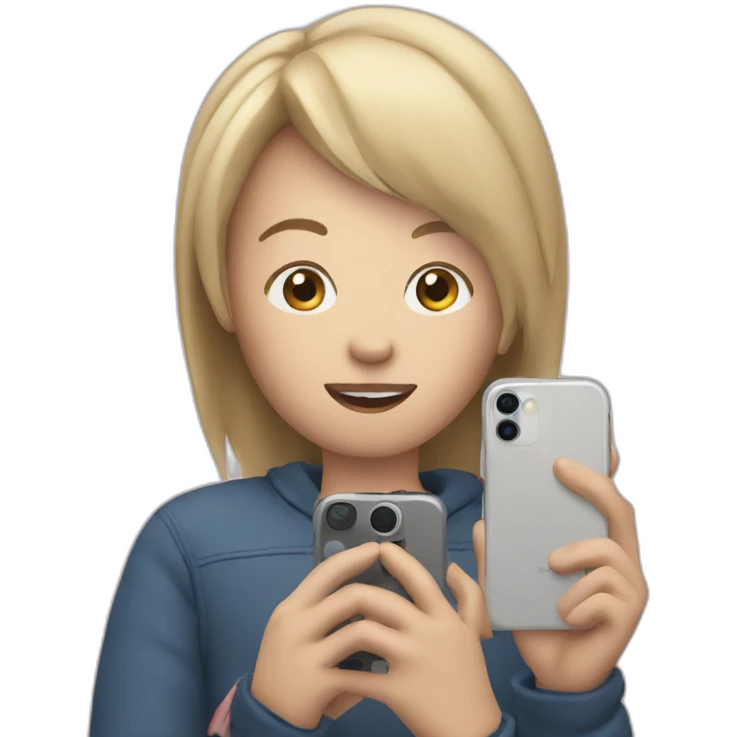 holding iPhone recording video emoji