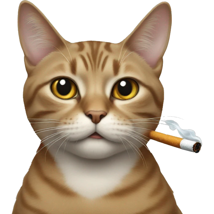 cat with a cigarette  emoji