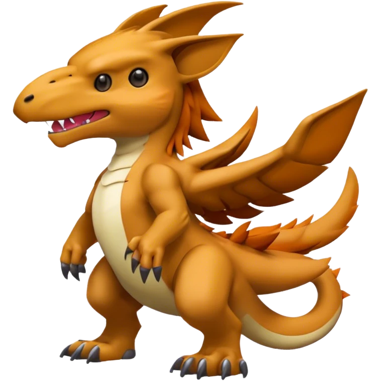 Cool Digimon-Fakemon-Pokemon-hybrid full body emoji