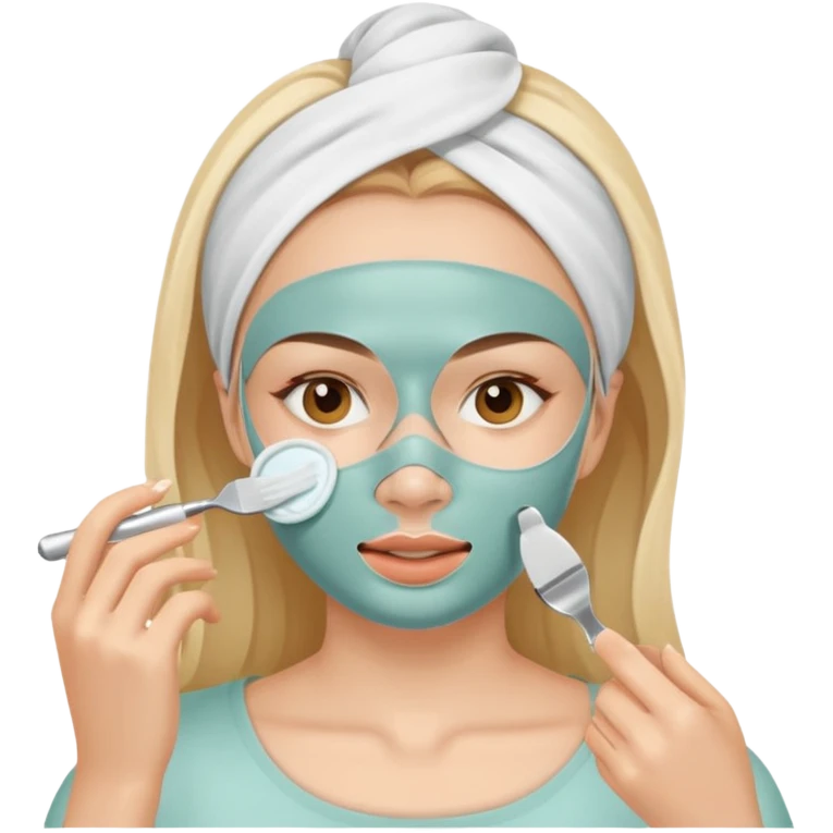 woman doing beauty treatment emoji