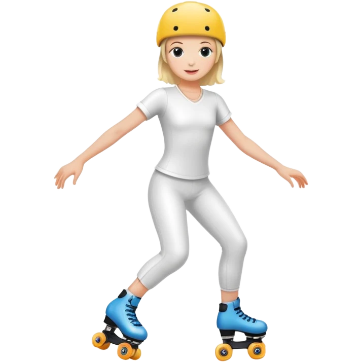 white roller skating emoji