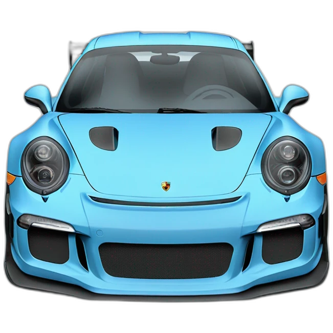 light blue Porsche 911 Gt3 Rs Drifting emoji