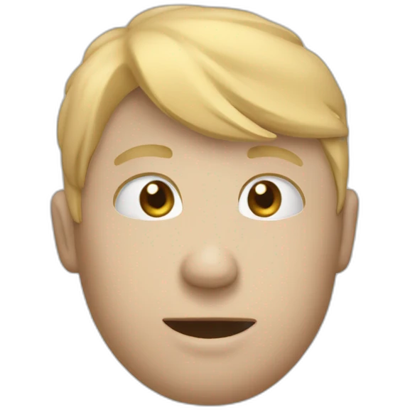 Un emoji choqué avec une trace de main sur la joue  emoji