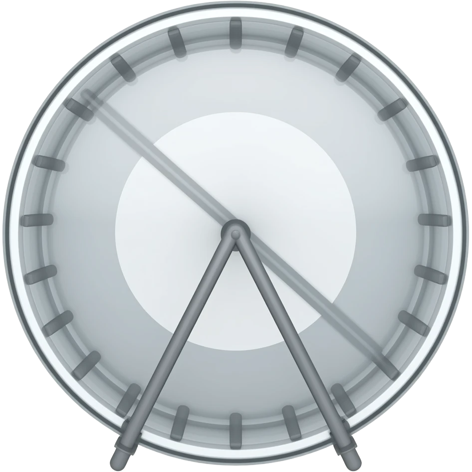 Realistic hamster wheel with nobody inside emoji