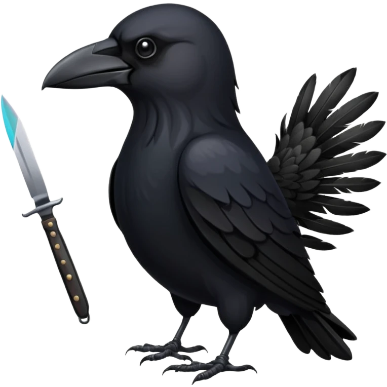 crow with knife emoji