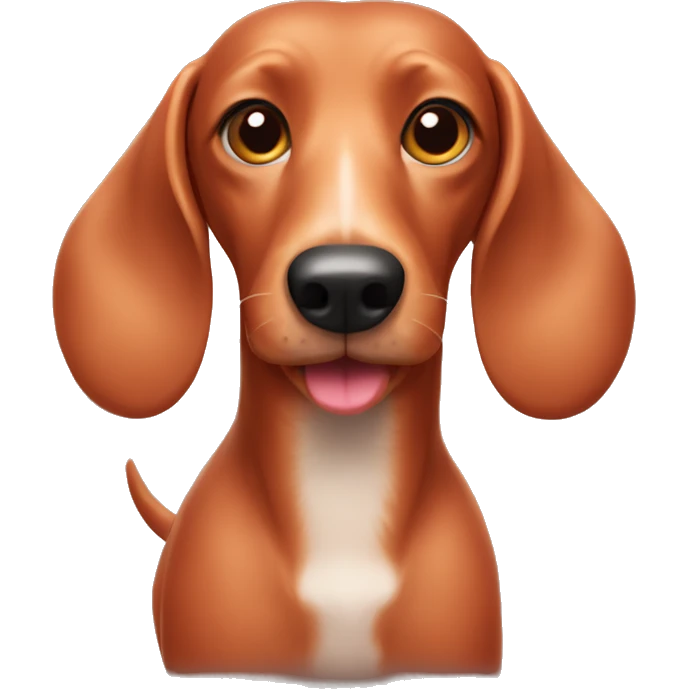 Light red sausage dog emoji