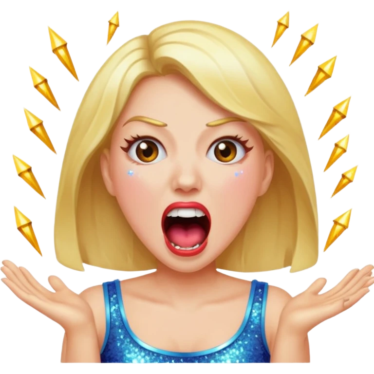 Glitter scream queen emoji