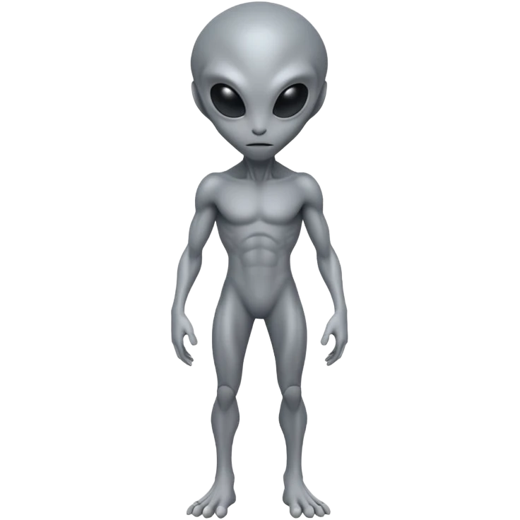fullbody gray alien emoji