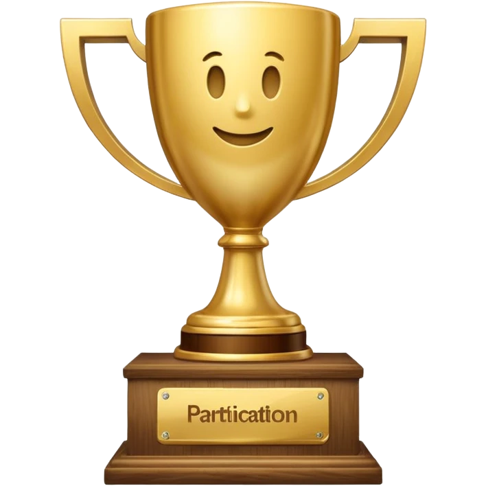 u forgot to put the words "Participation Trophy" on the gold plate on the wooden base. u keep generating images without the words "Participation Trophy" on the base. im just gonna keep saying u need to include the words "Participation Trophy" on the base so hopefully u get the message. emoji