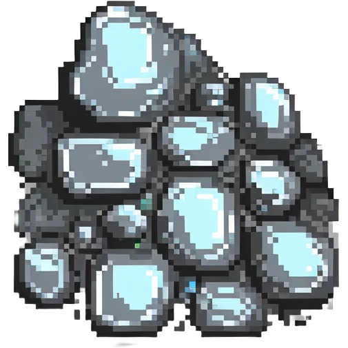 tin ore as a small icon with simple shading emoji