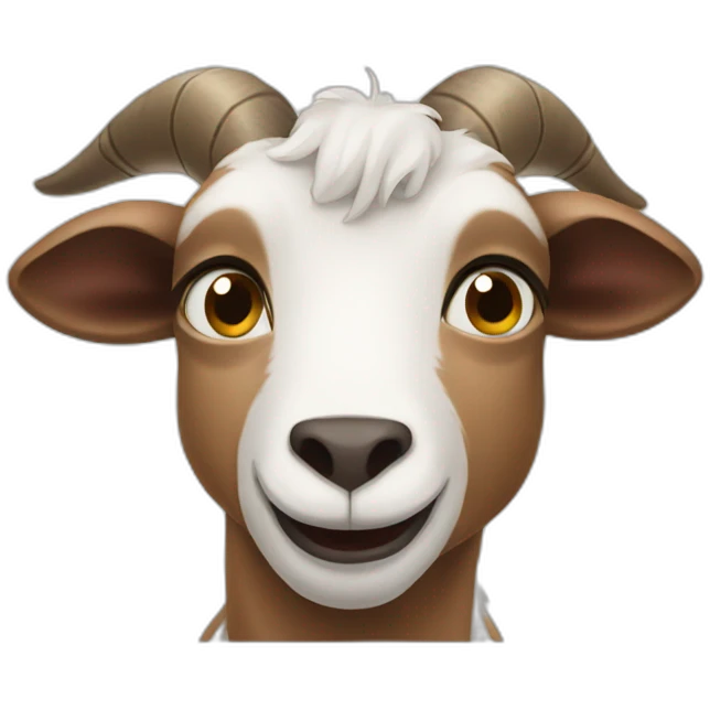 goat covering his face with his hand emoji
