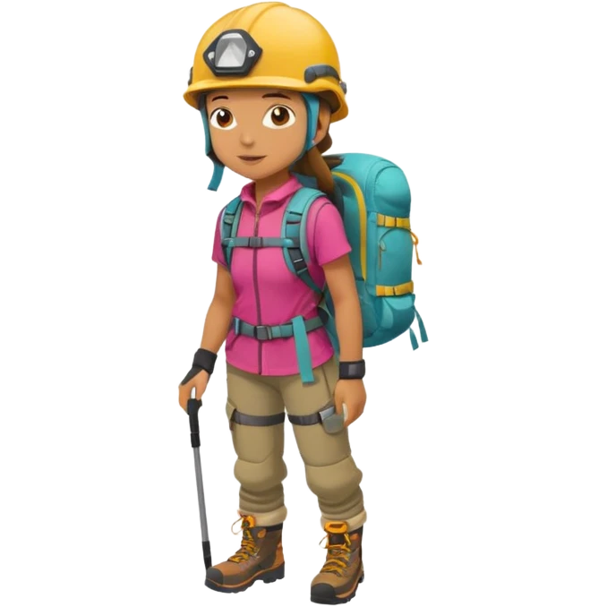 Colorful Helmeted Traveler emoji