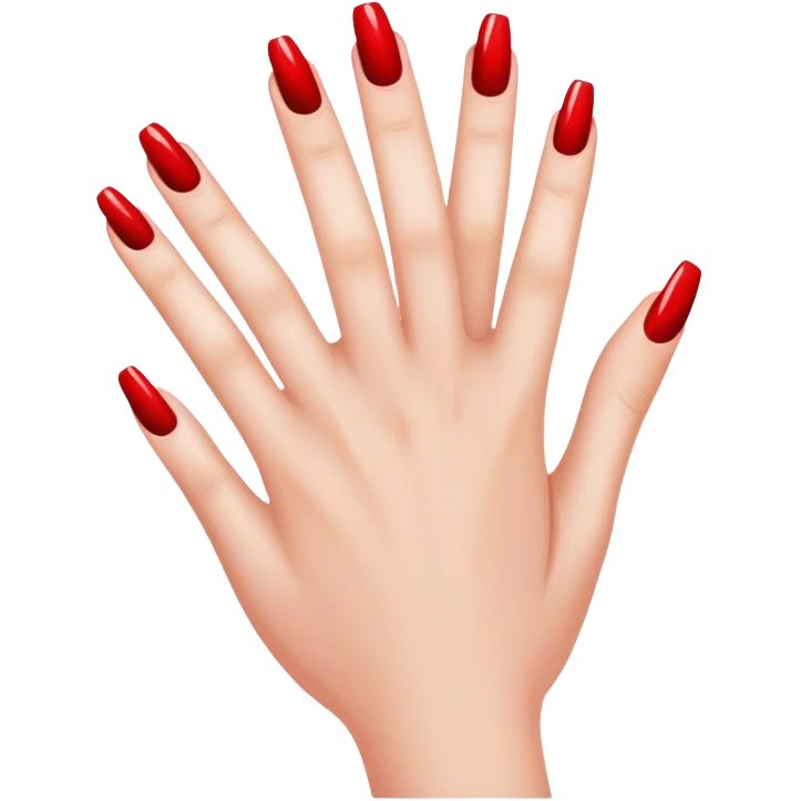 Painting nails red emoji