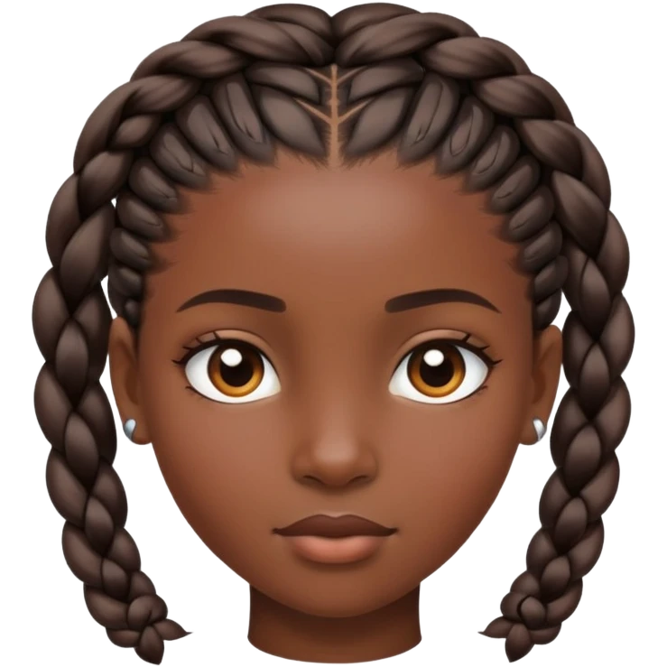 back of african girls head emoji