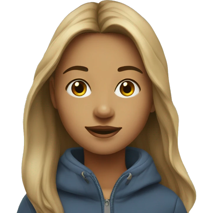 realistic portrait of girl outdoors emoji
