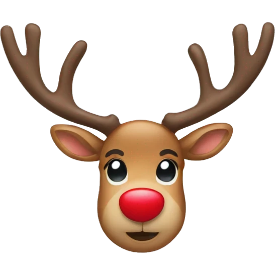 reindeer with bow  emoji