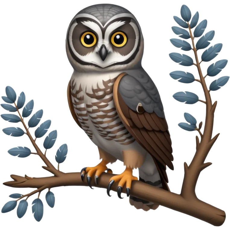 Northern Hawk-Owl Forest emoji