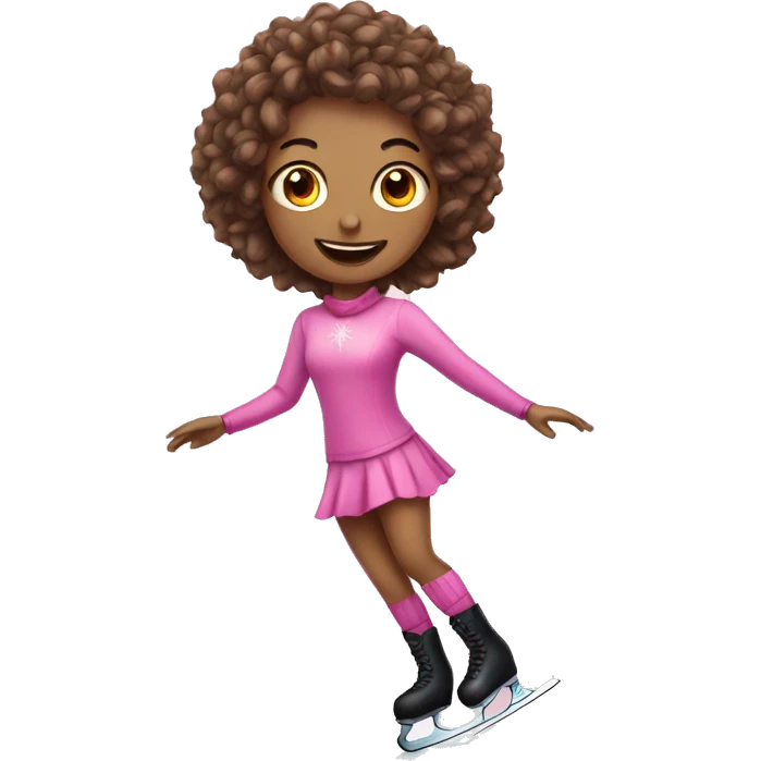 Ice skating pink emoji