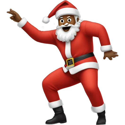 Santa twerking emoji