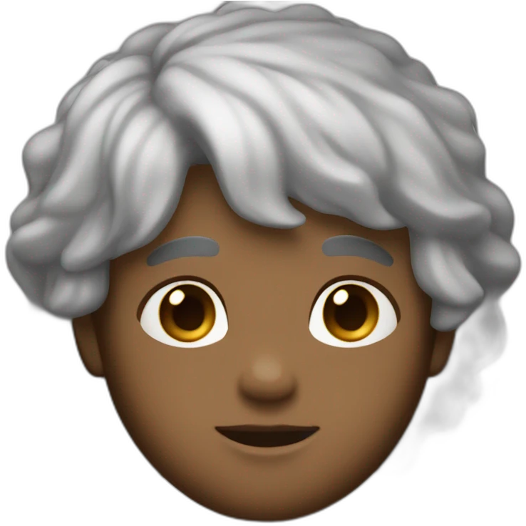 He was born with a slightly dark white skin tone, his hair was black, wet and short, and his eyes were black  emoji