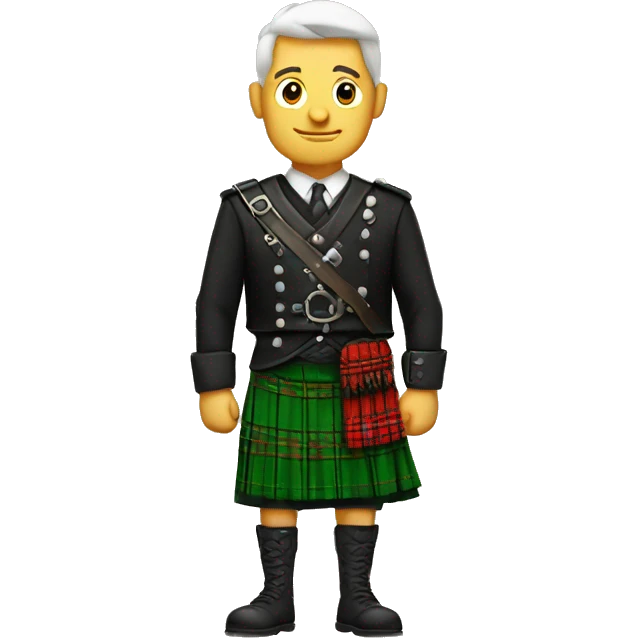 Guy in a kilt emoji
