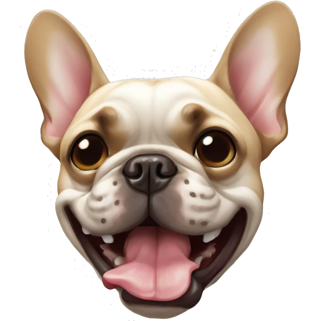 french bulldog yawns emoji