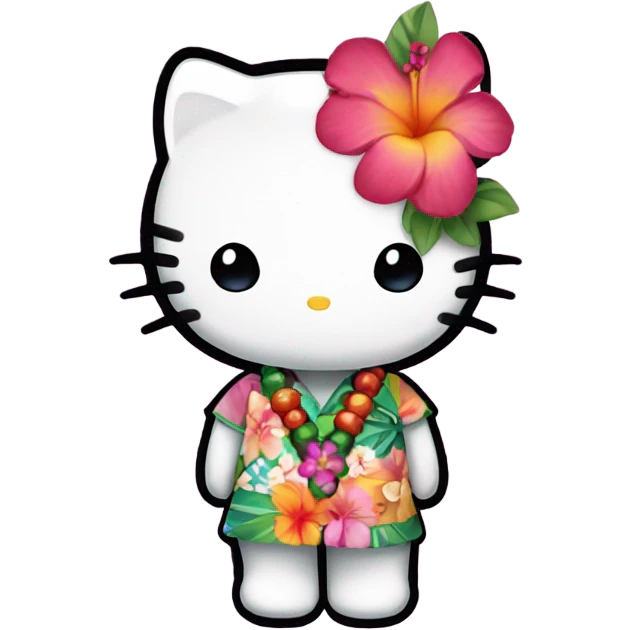 Hawaiian Hello Kitty emoji