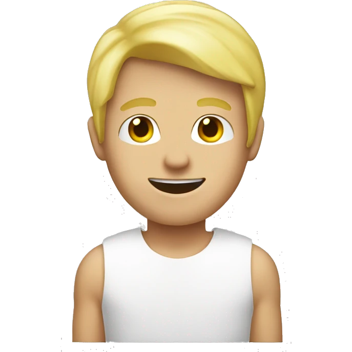 blond guy with sign with noobje on it emoji
