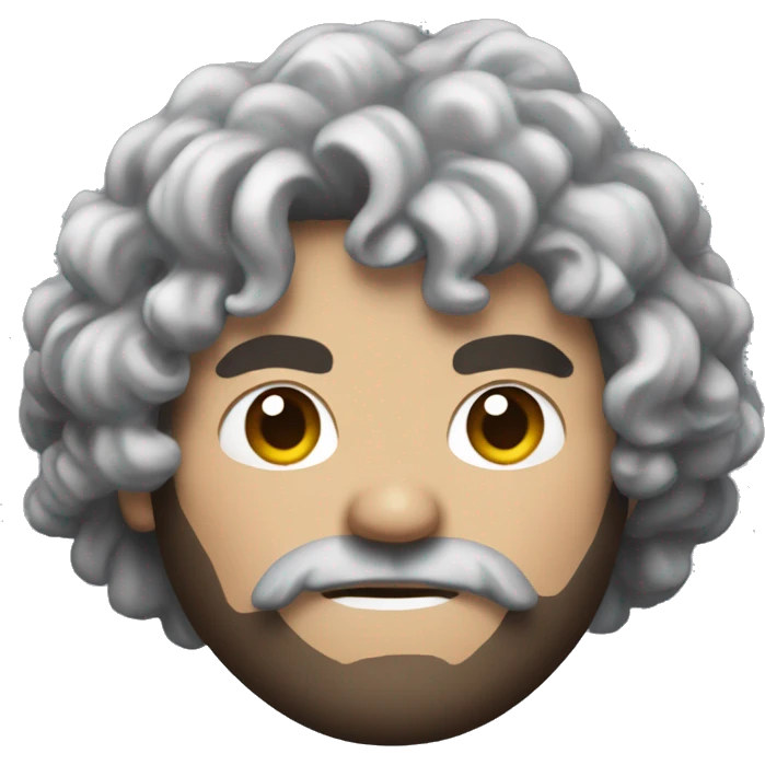 Jack Black with curly hair emoji