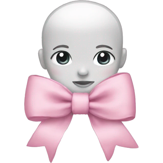 A baby pink bow  emoji