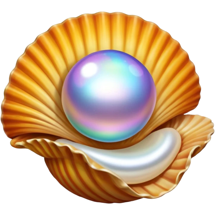 open shell with pearl emoji