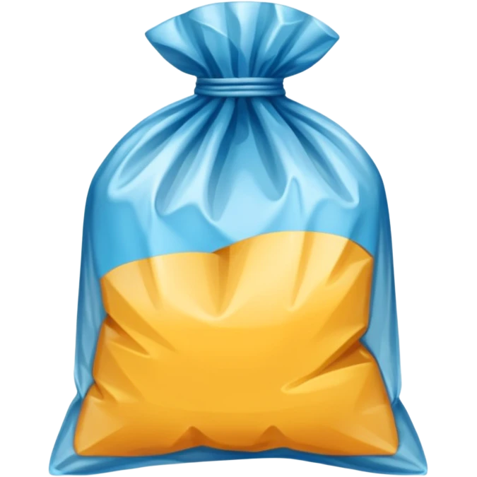 a polythene bag in a simple vector style emoji