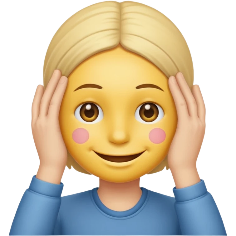 smiley putting hand on front of forehead emoji