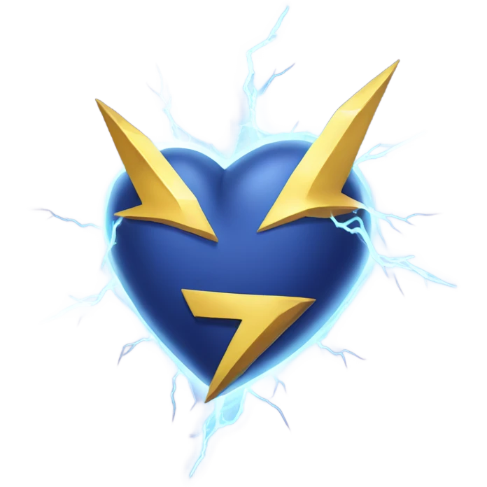 Lightning heart emoji
