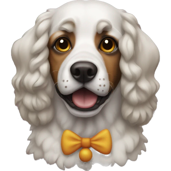 Dog with clown makeup  emoji