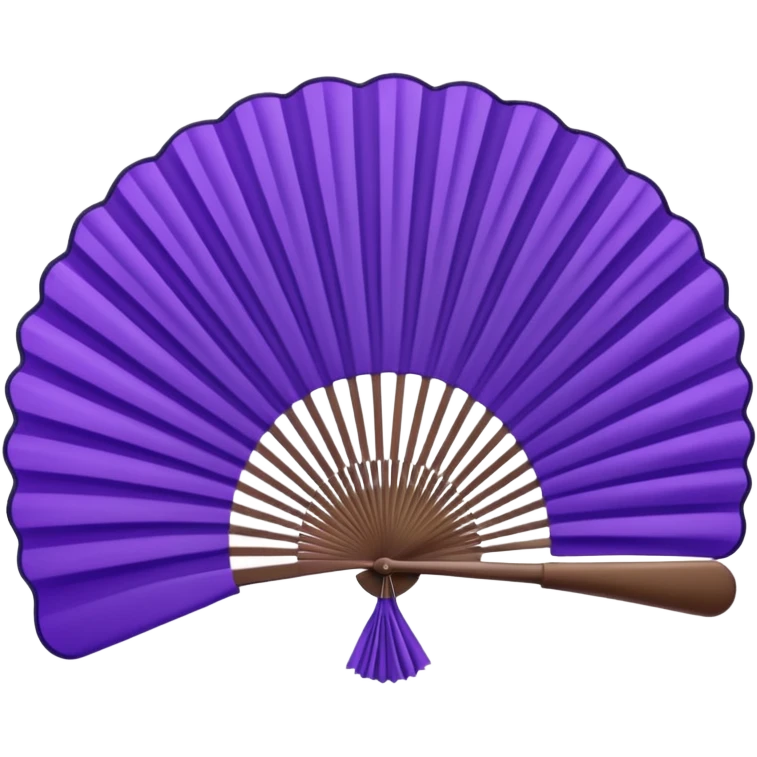purple had fan with pleats emoji