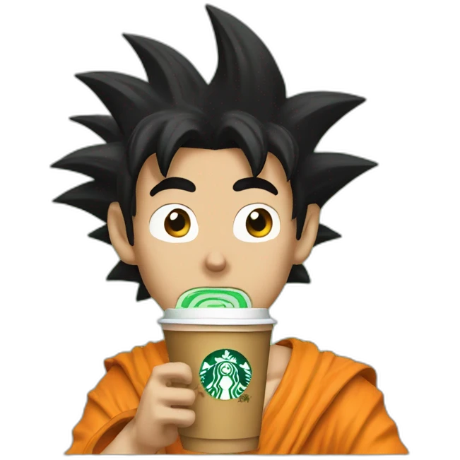 san goku drinks starbucks emoji