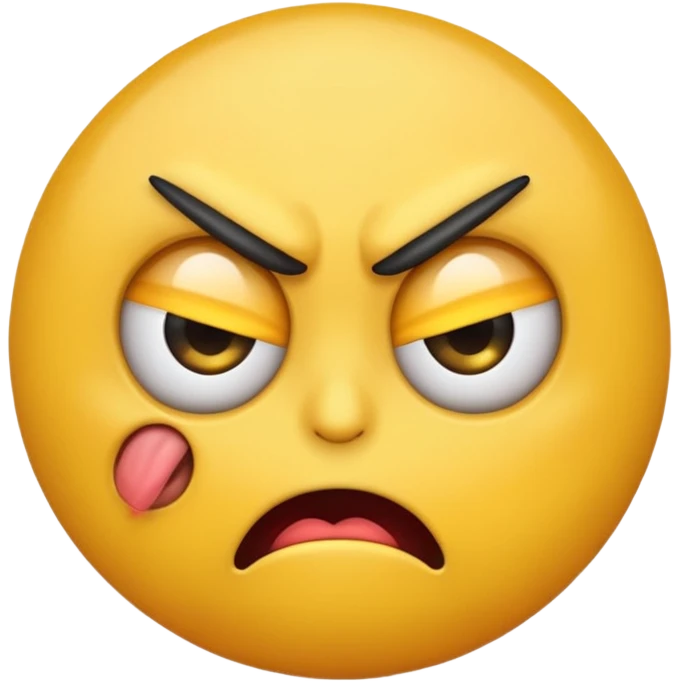 A mix or an angry emoji and eye roll emoji  emoji