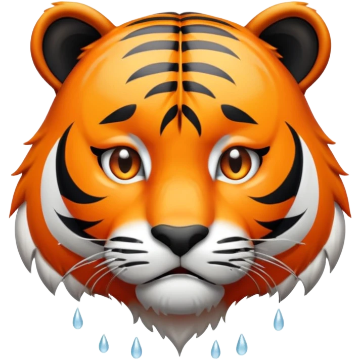 sad crying tiger emoji