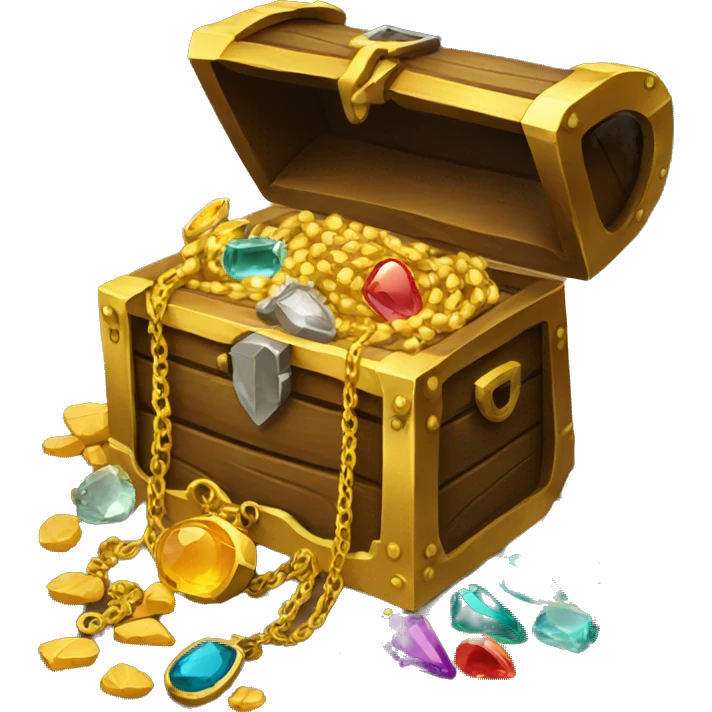 treasure chest with jewelry emoji