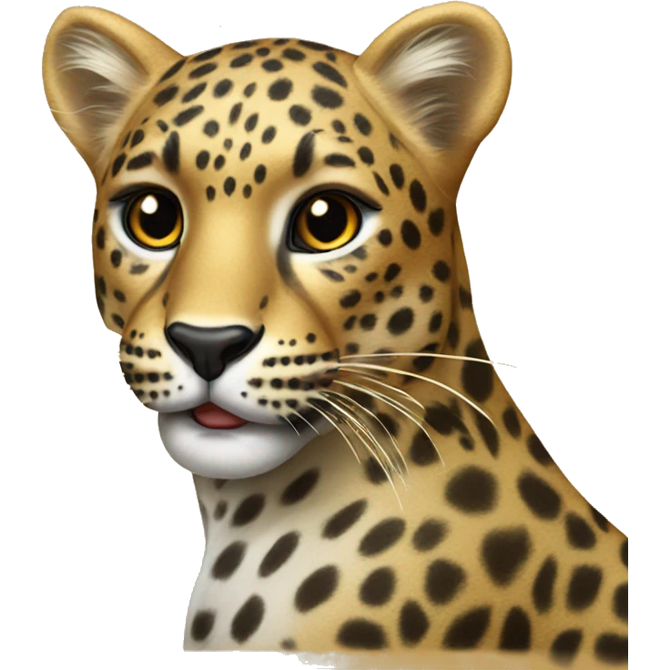 Leopard with a bow  emoji