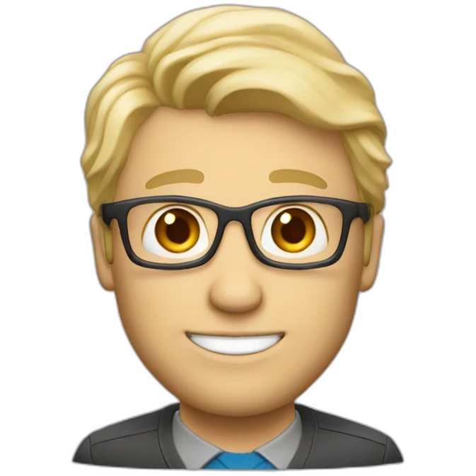 Unlv professor blonde hair man emoji